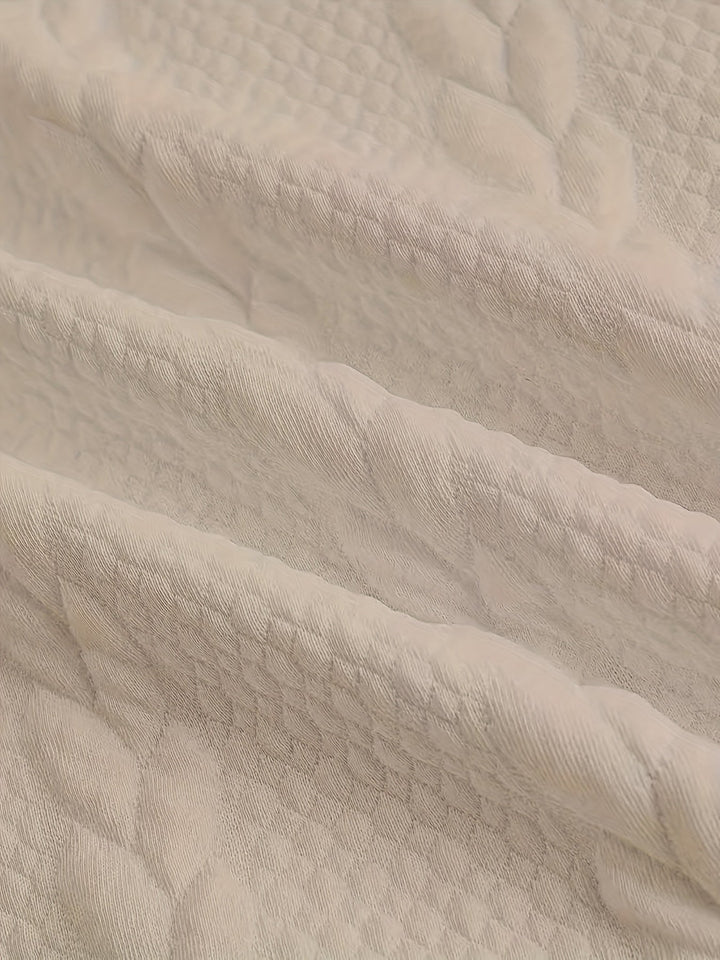Strukturerad med hög hals sweatshirt