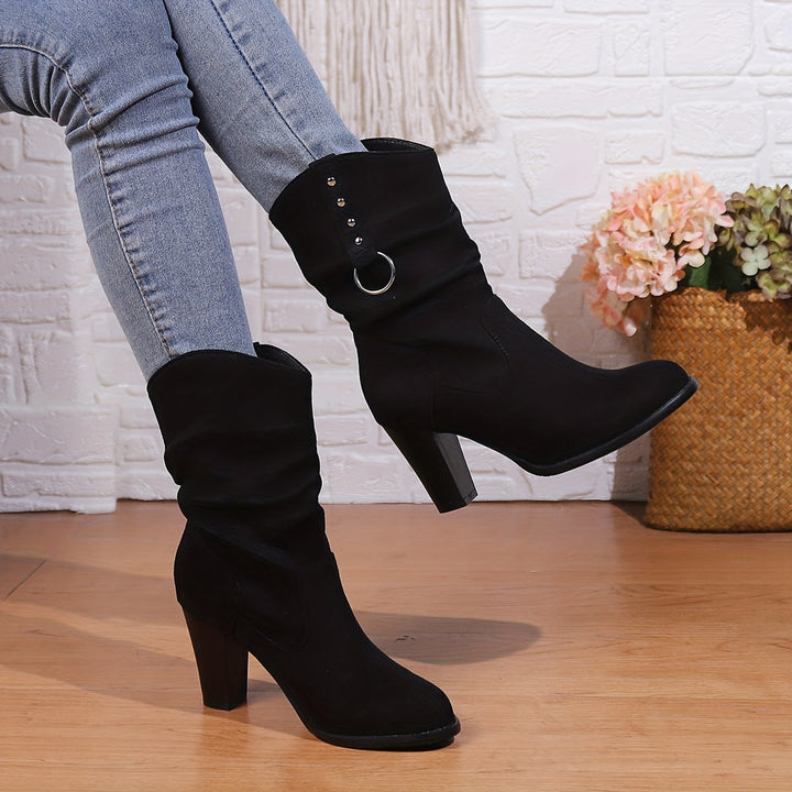 Slouchy western ankelboots