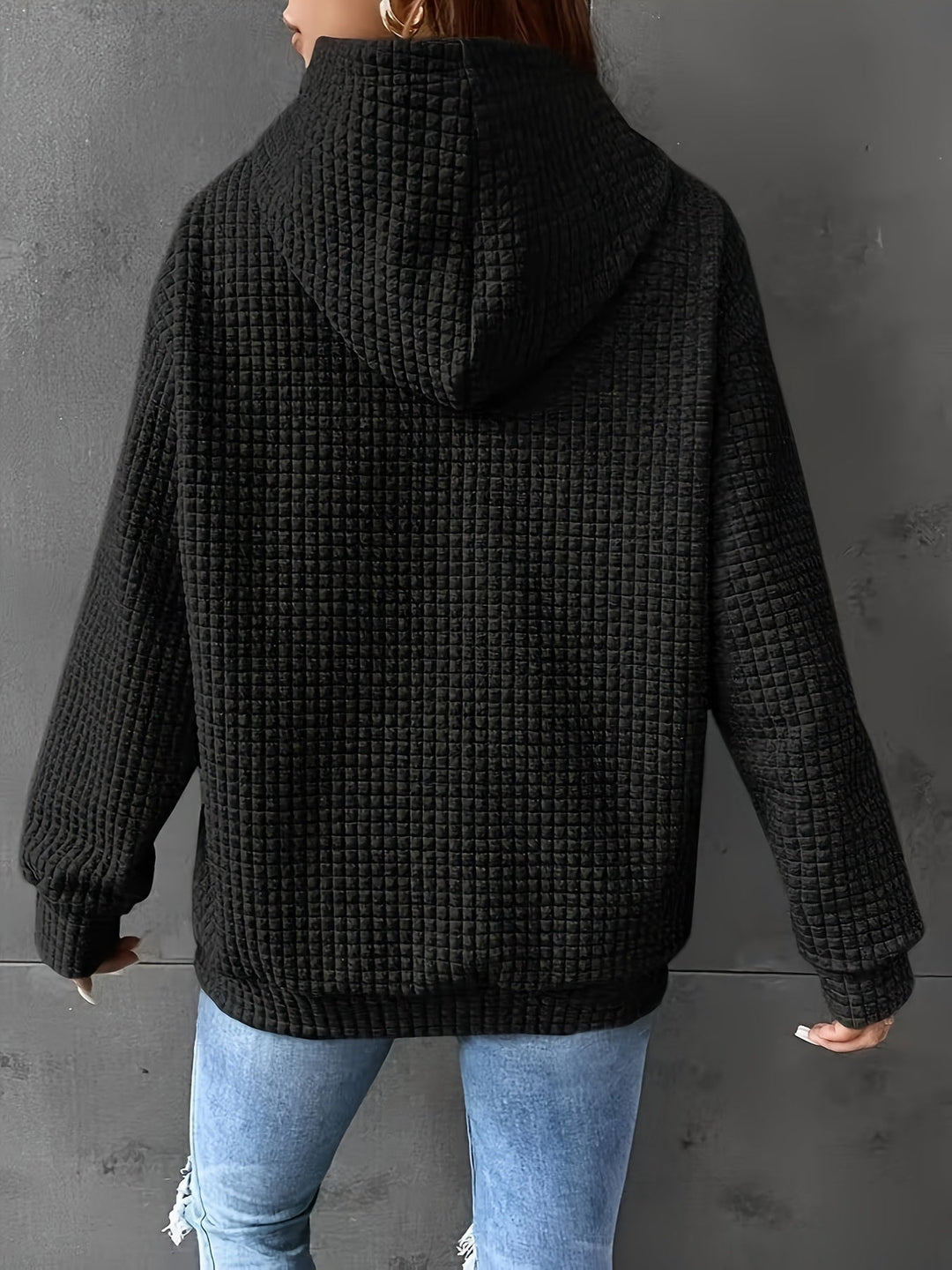 Mysig strukturerad hoodie
