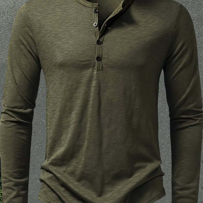 Klassisk knapp-placket henley