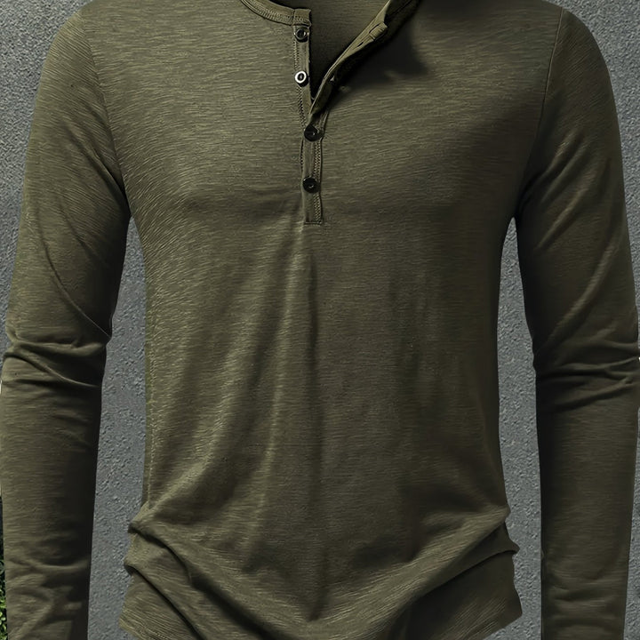 Klassisk knapp-placket henley