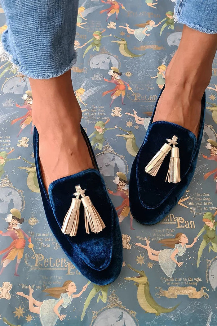 Klassisk midnight elegans tassel loafer