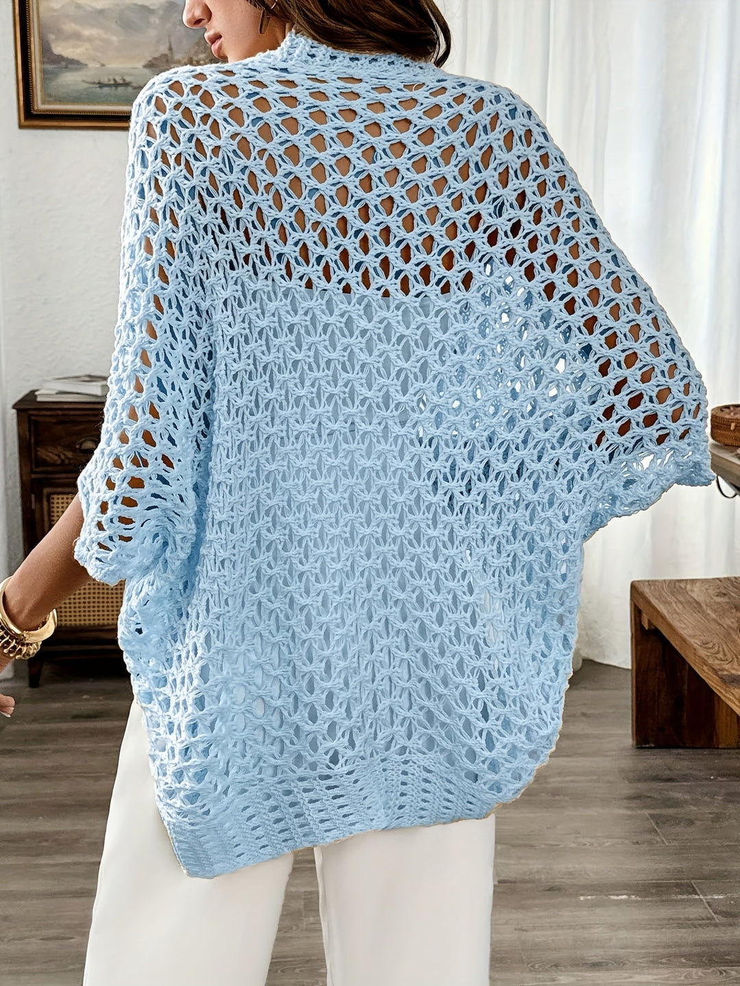 Med öppen framtill batwing kofta