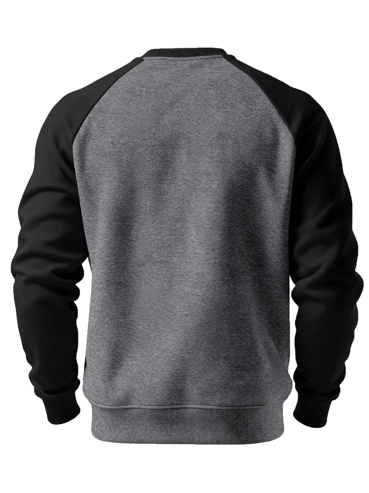 Klassisk raglan rundhalsad sweatshirt