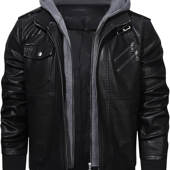 Med huva moto jacka