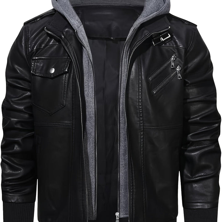 Med huva moto jacka