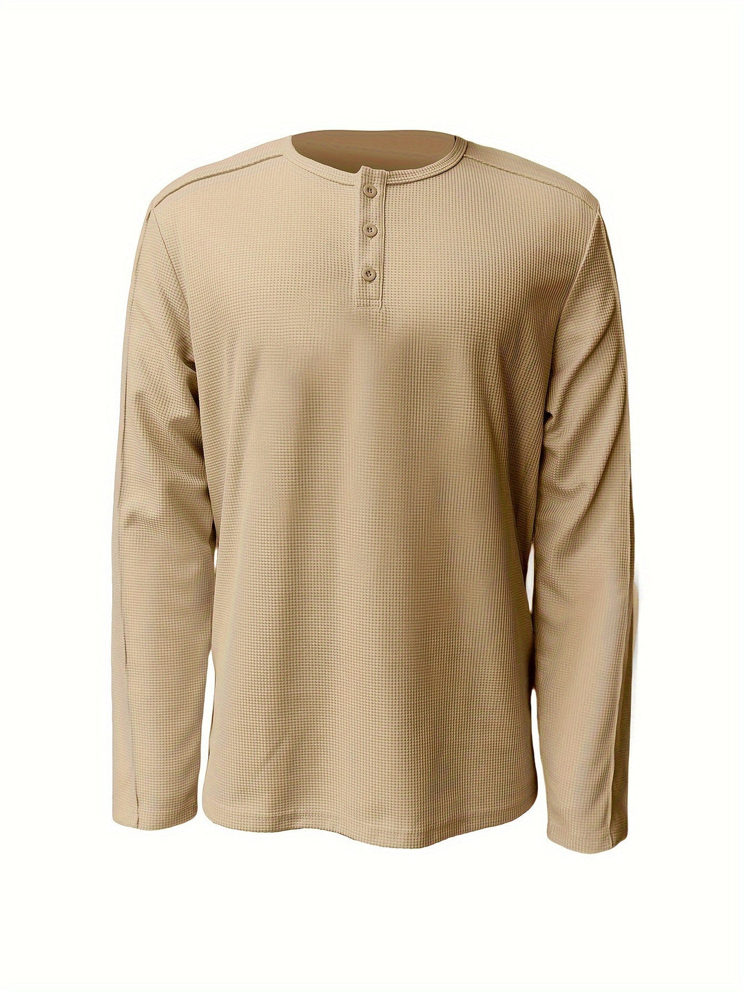 Strukturerad långärmad henley