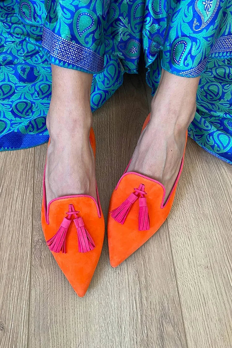 Elegant spetsig tassels loafer