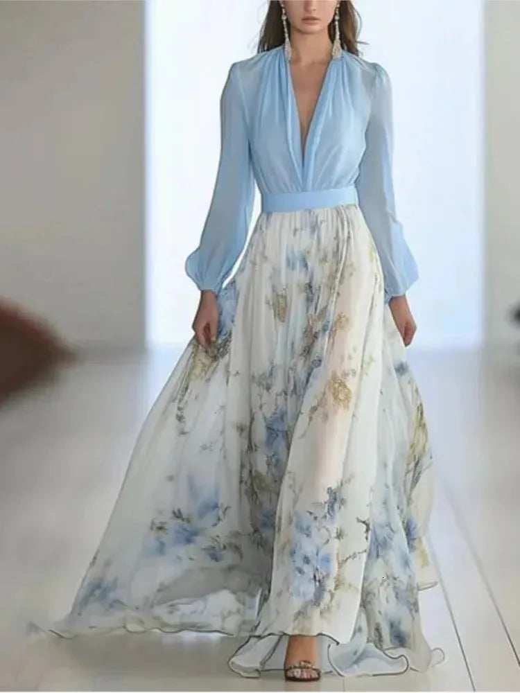 Stunning blommig maxi klänning