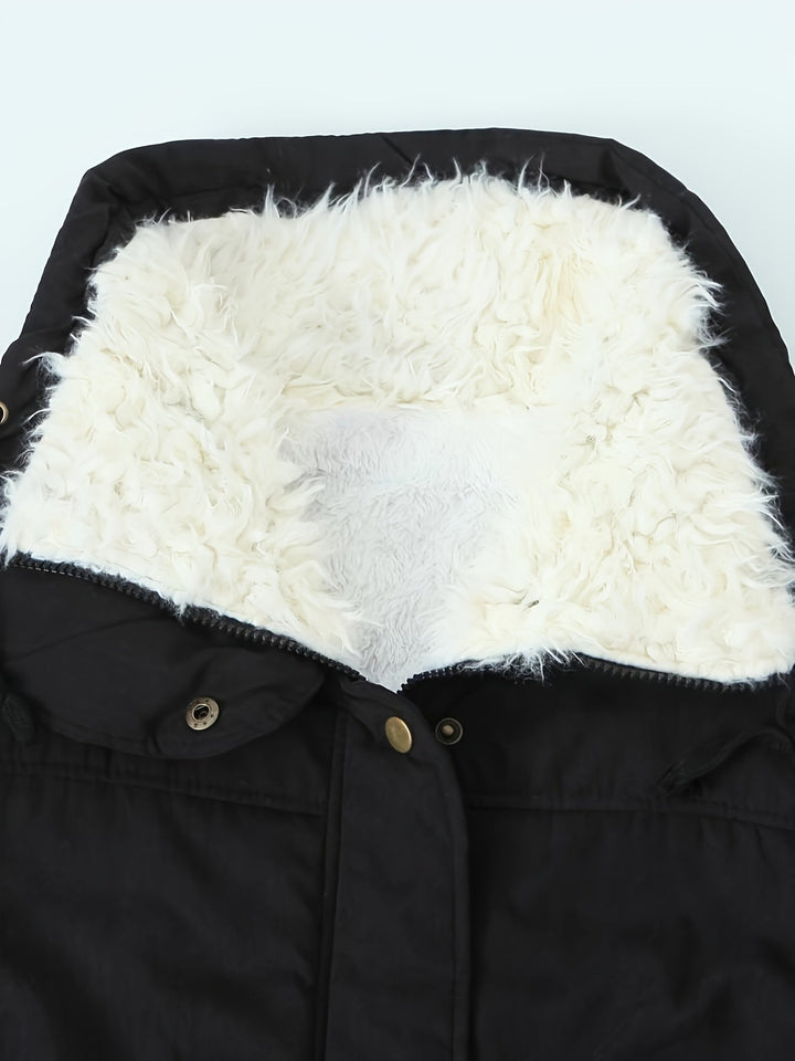 Mysig med huva vinter parkas