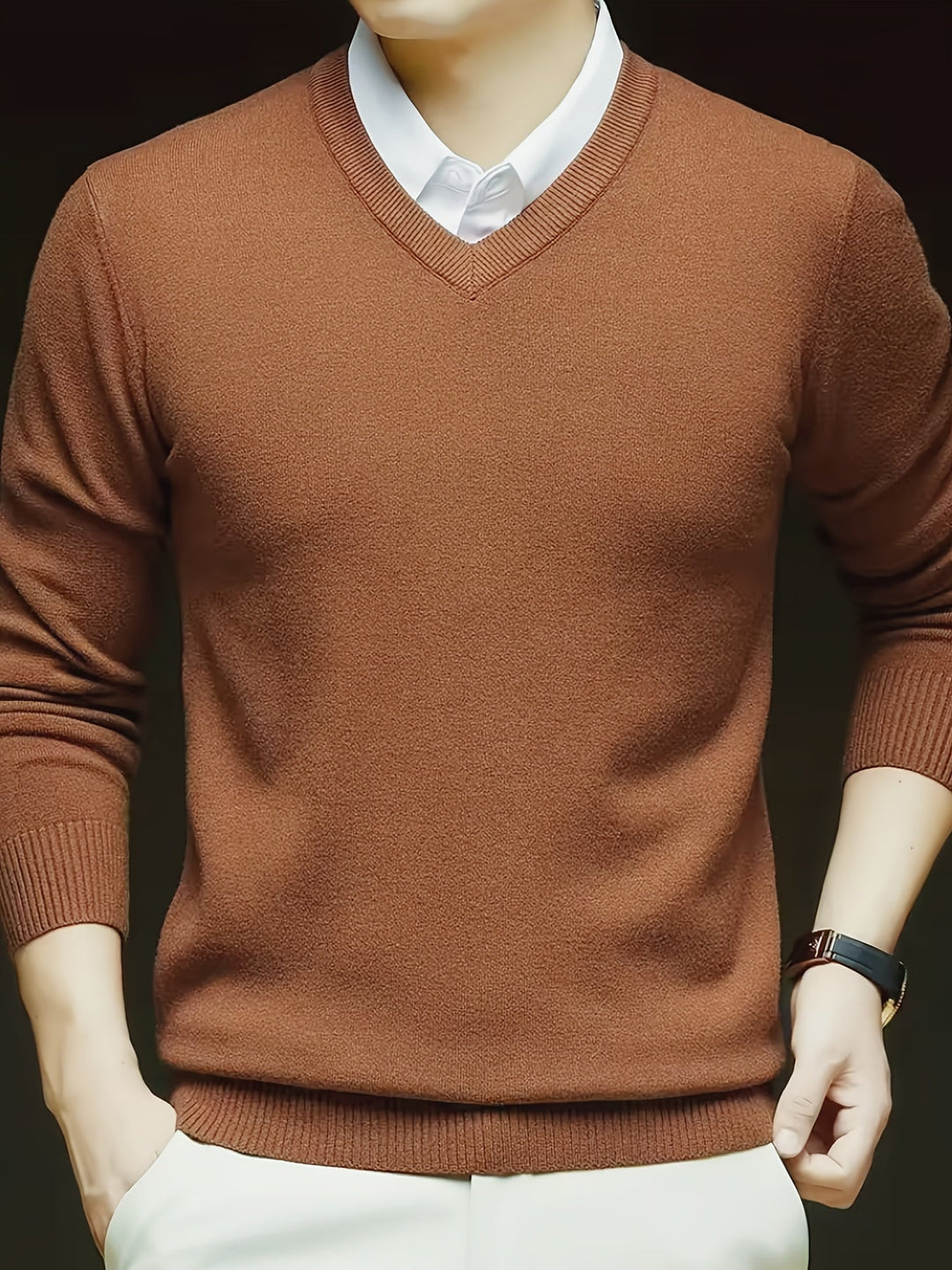 Klassisk V-ringad pullover
