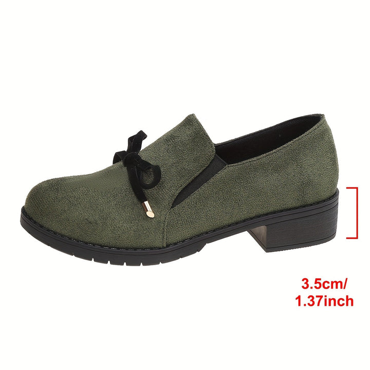 Bow-detalj halk-på loafers