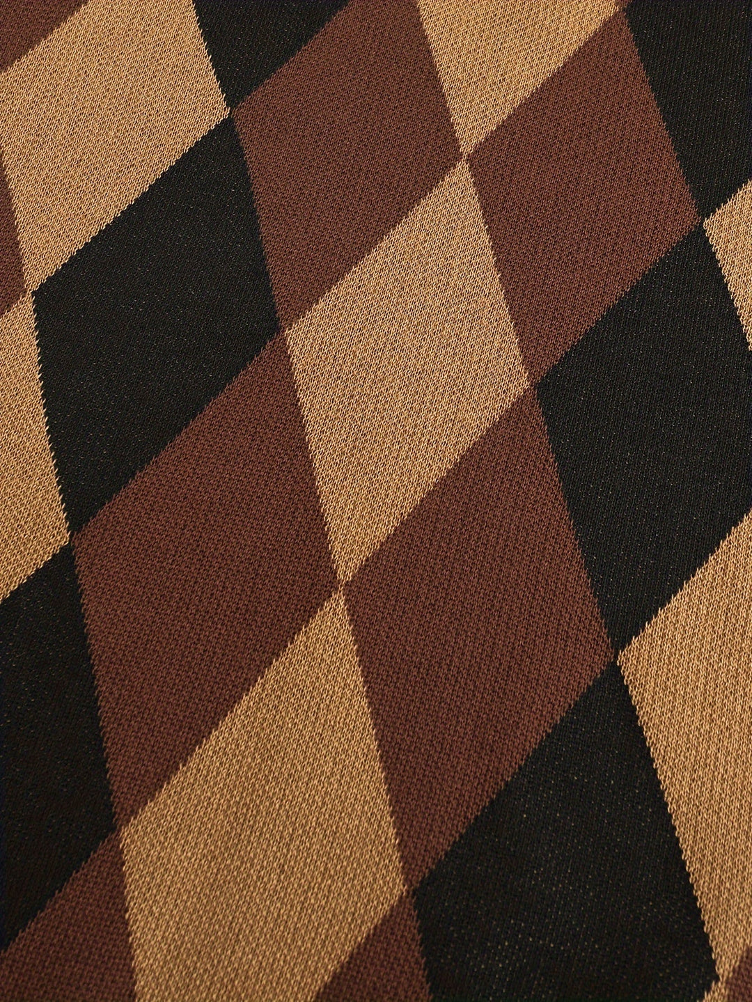 Klassisk argyle stickad väst