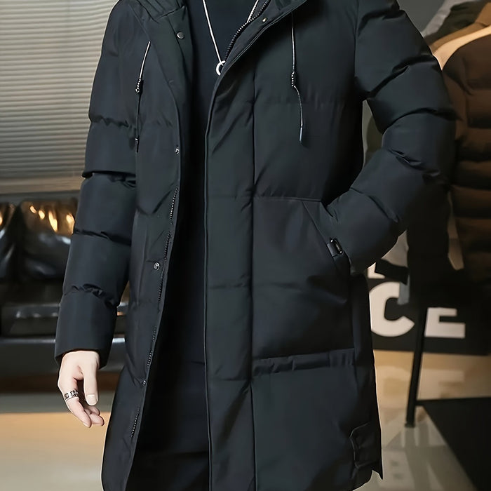 Med huva longline puffer kappa