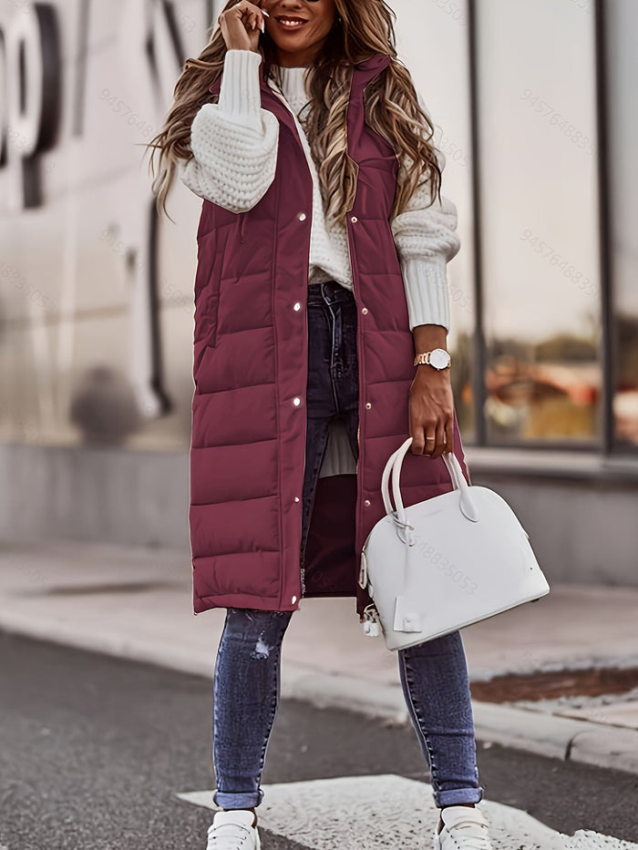 Longline med huva padded väst