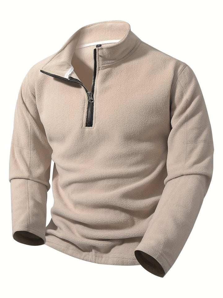 Med halv dragkedja med ståkrage pullover