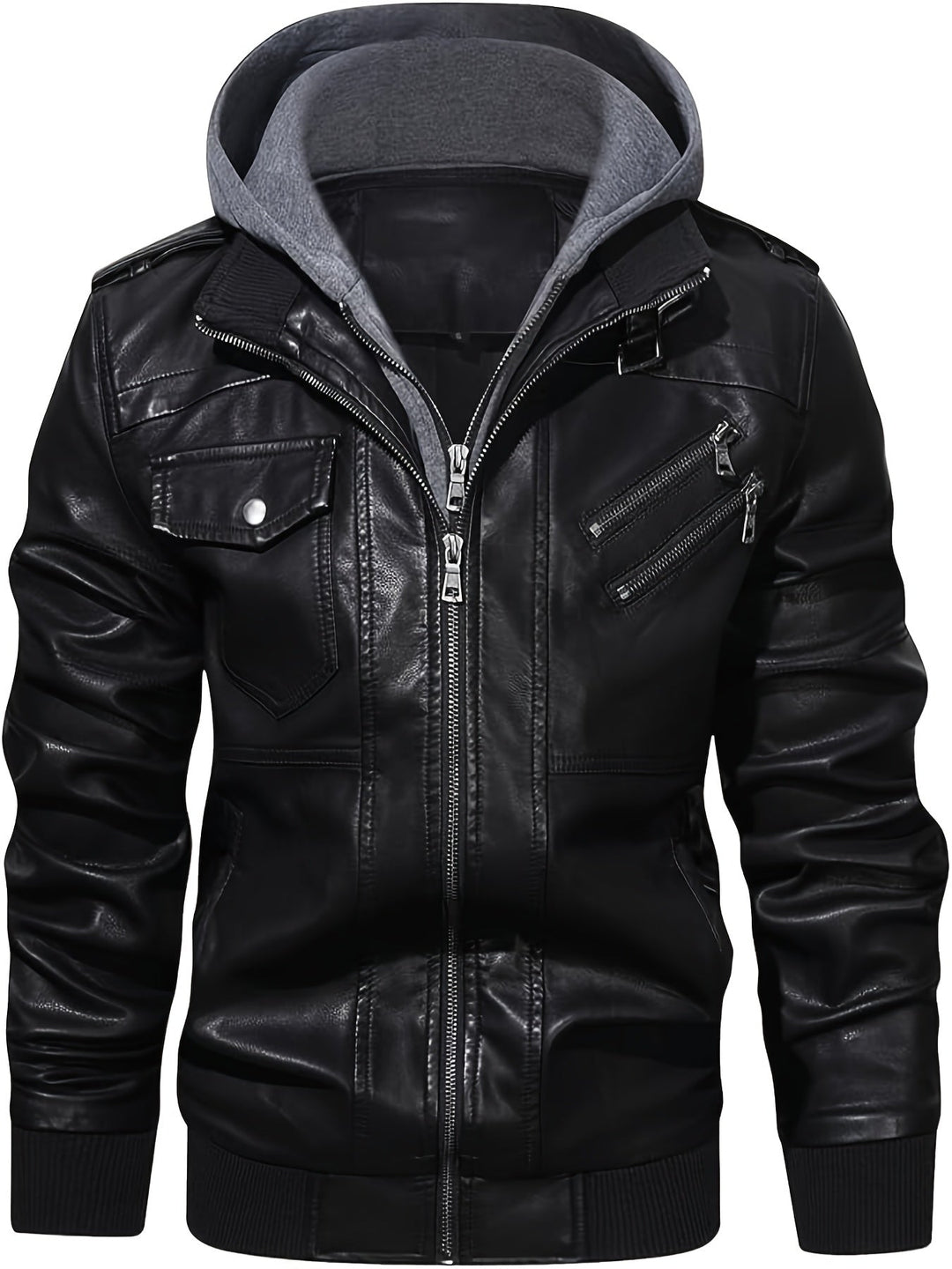Med huva moto jacka
