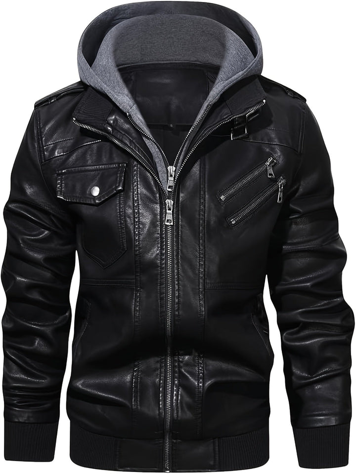 Med huva moto jacka