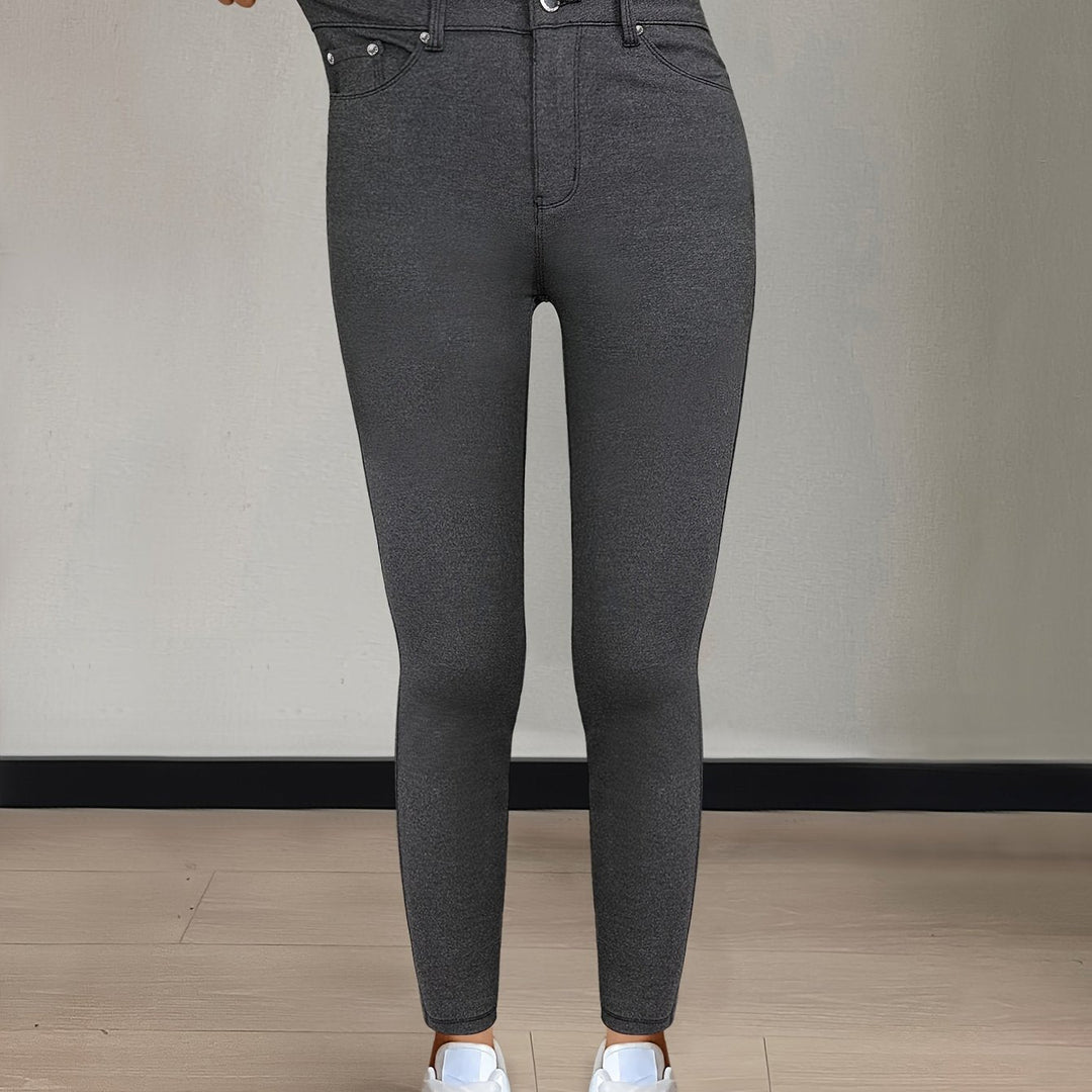 Hög-midja skinny jeans