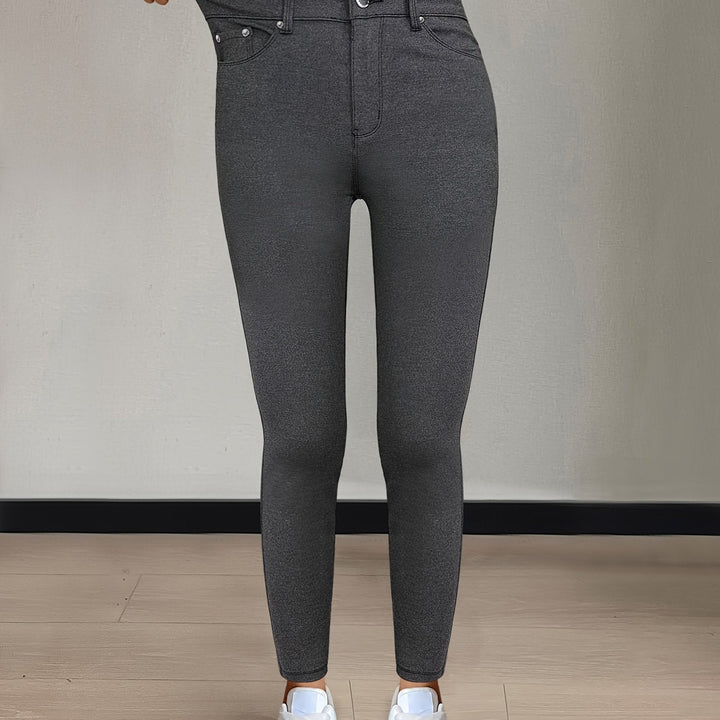 Hög-midja skinny jeans