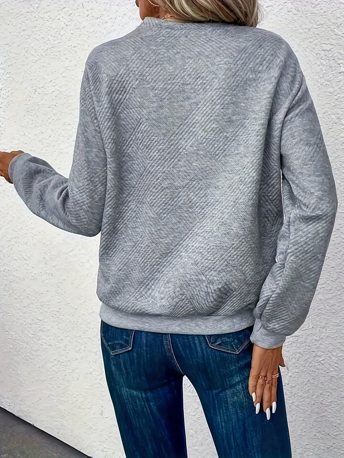 Asymmetrical knapp-hals tröja