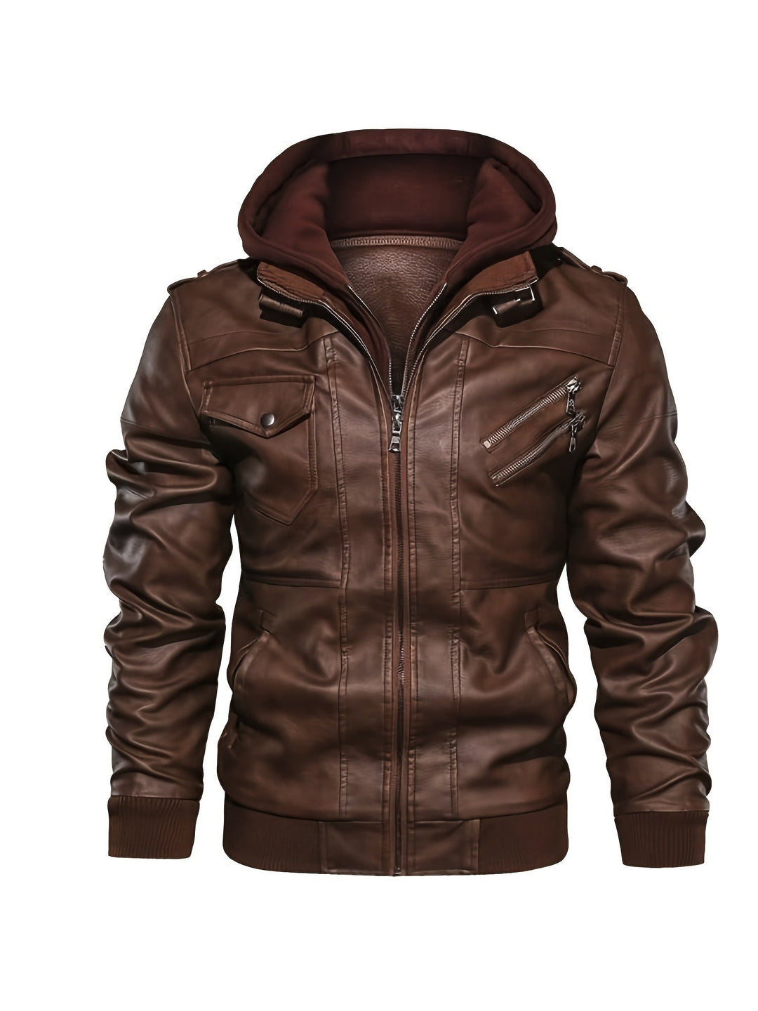 Med huva moto jacka