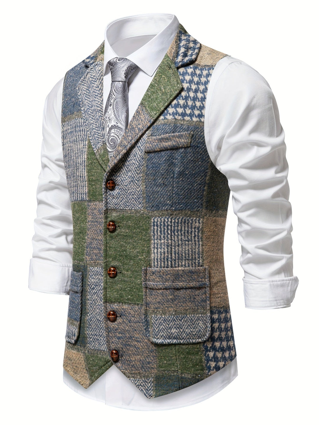 Patchwork skräddad väst