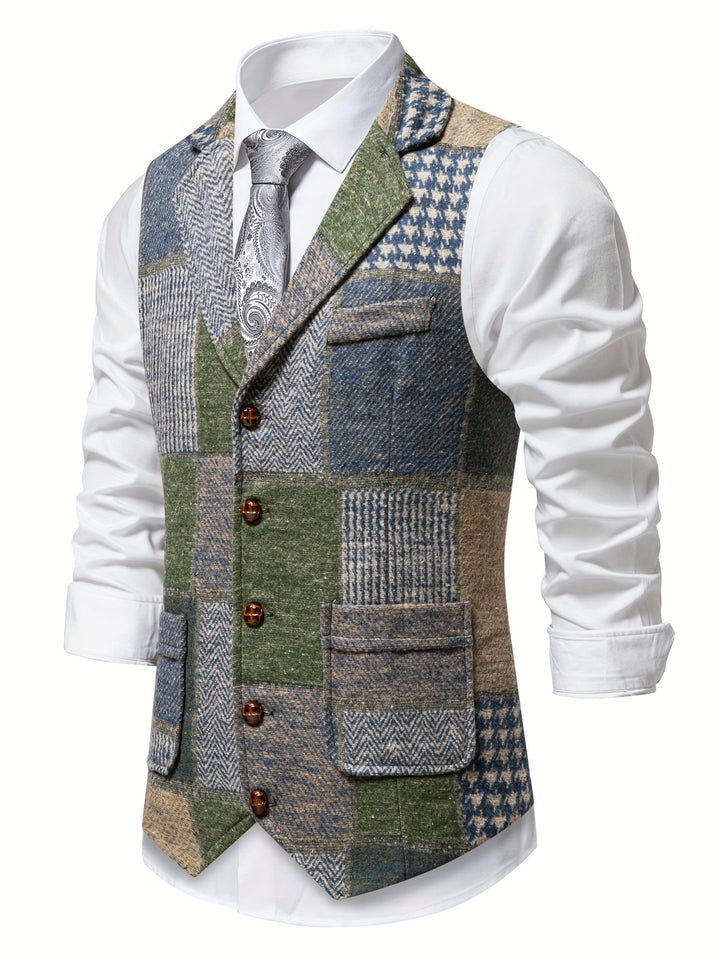 Patchwork skräddad väst