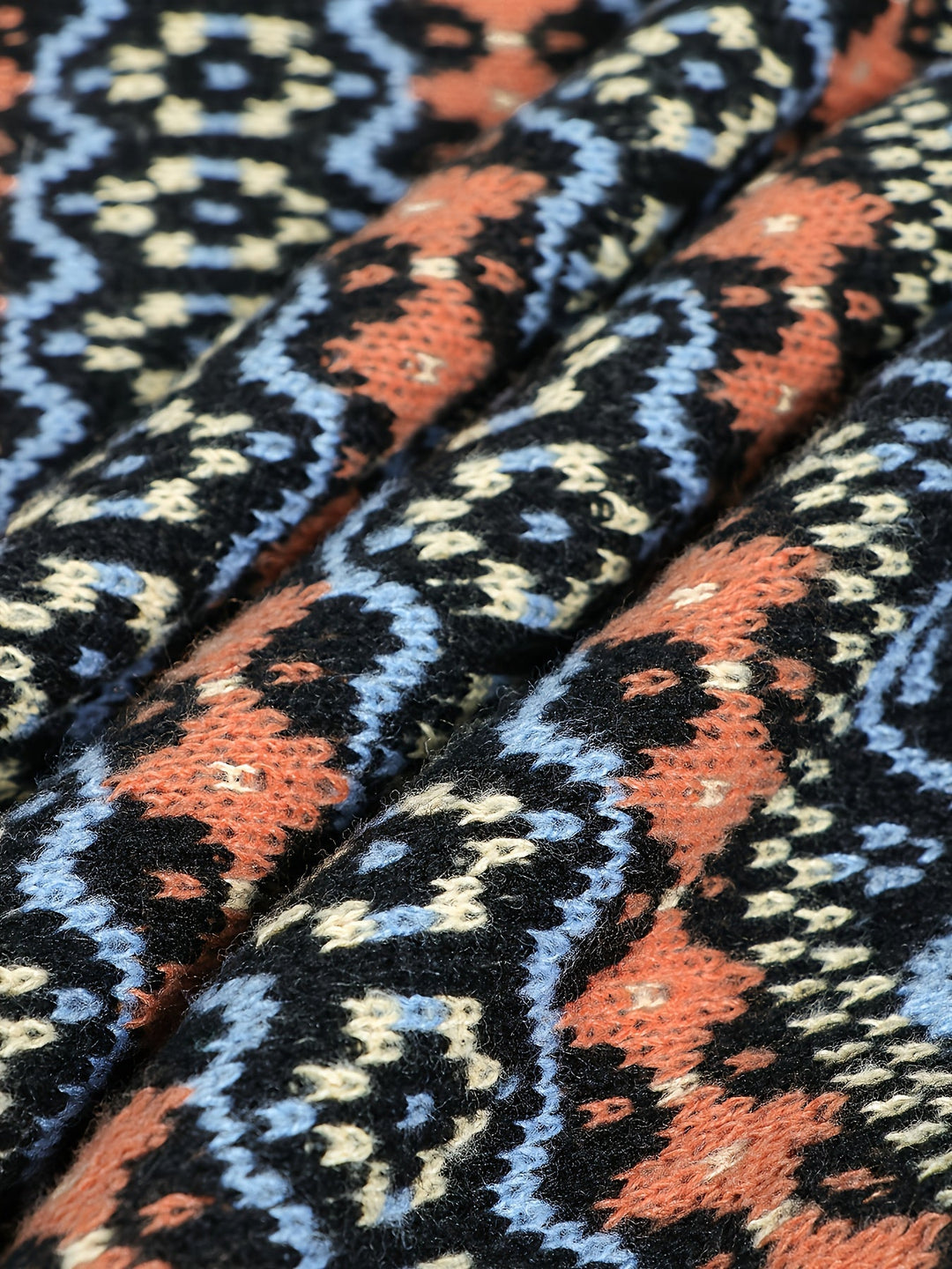 Vintage jacquard lös-passform tröja