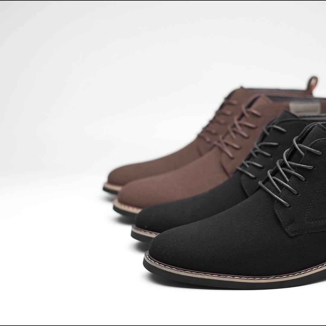 Förfinad med snörning ankelboots