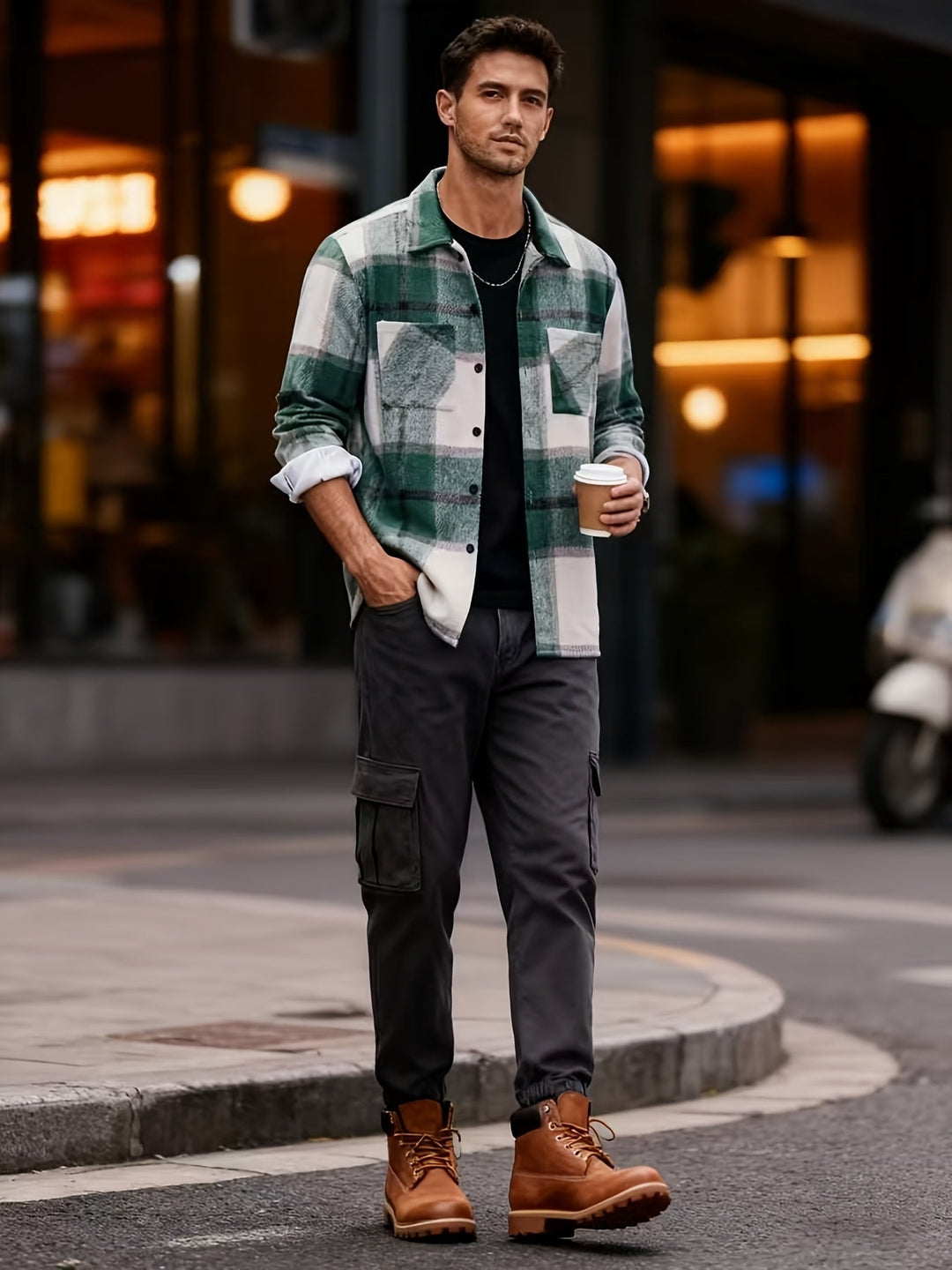 Robust rutig overshirt