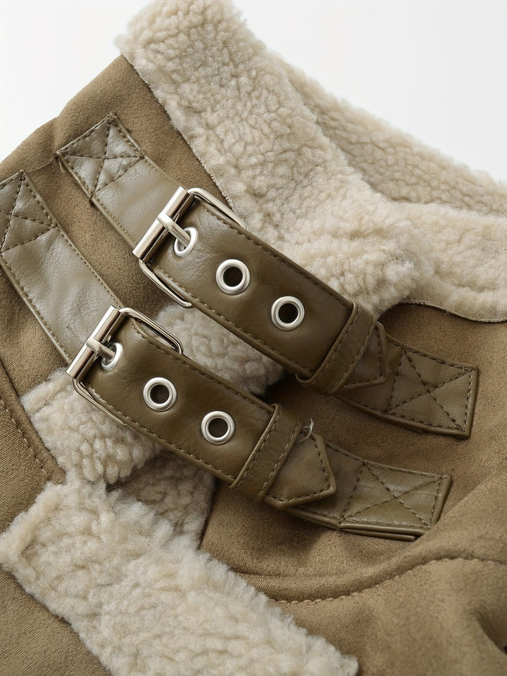Belted aviator jacka