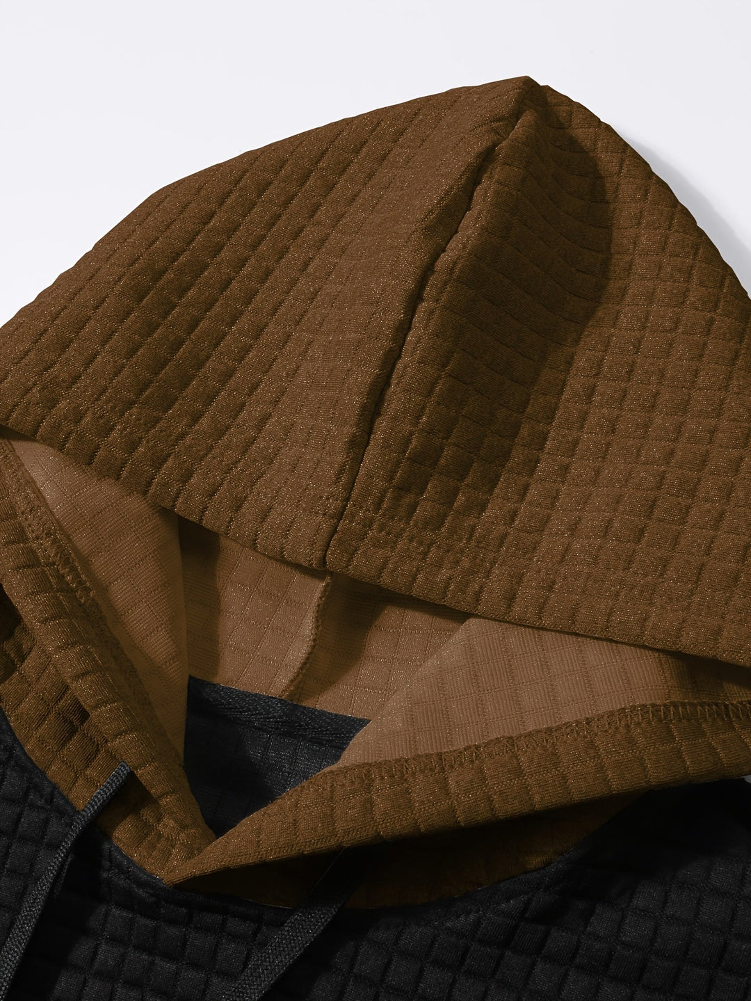 Strukturerad färgblock hoodie