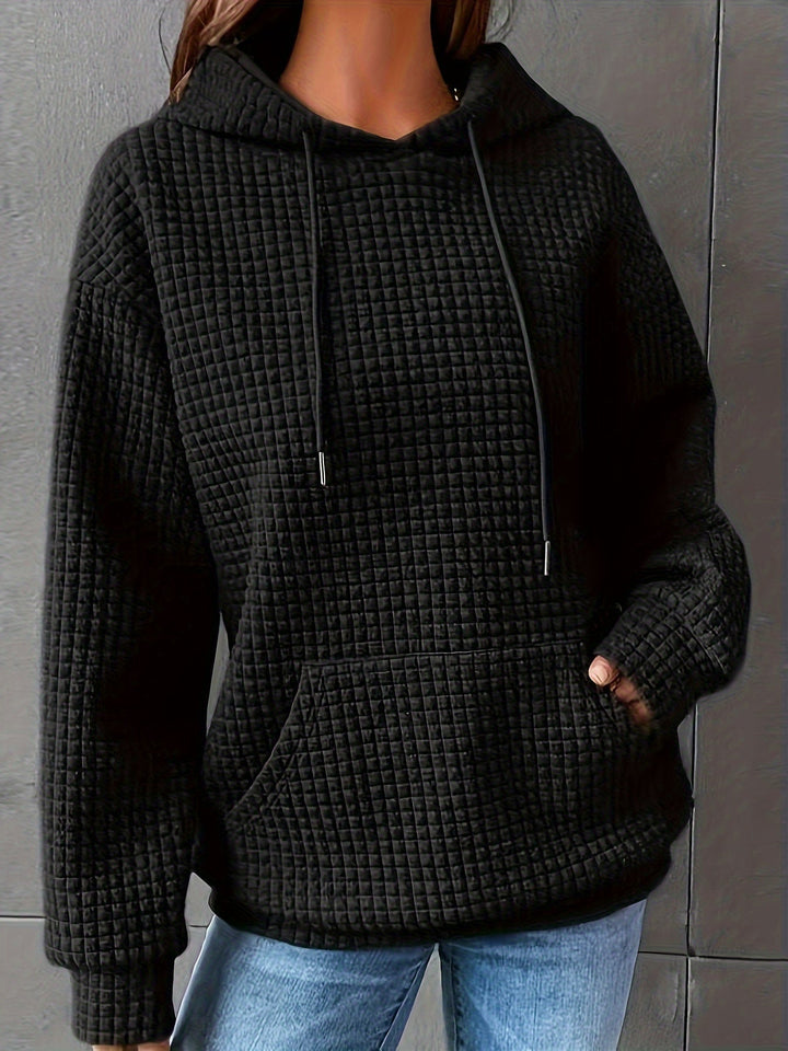 Mysig strukturerad hoodie