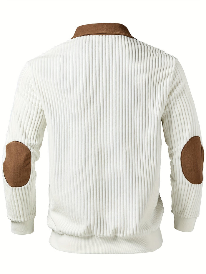 Two-tone med kvartsdragkedja pullover