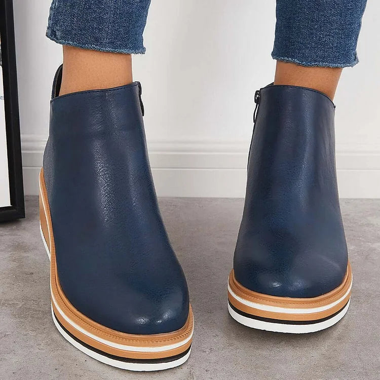 Slank plattform ankelboots