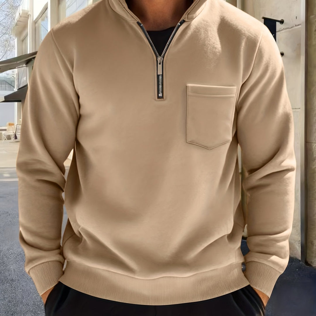 Förfinad med halv dragkedja pullover