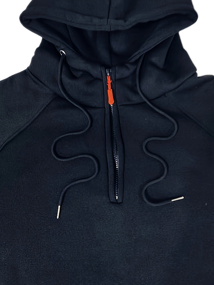 Utility med kvartsdragkedja hoodie