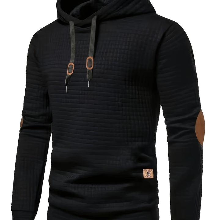 Strukturerad med huva sweatshirt