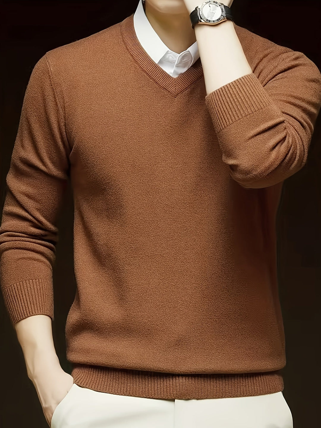 Klassisk V-ringad pullover