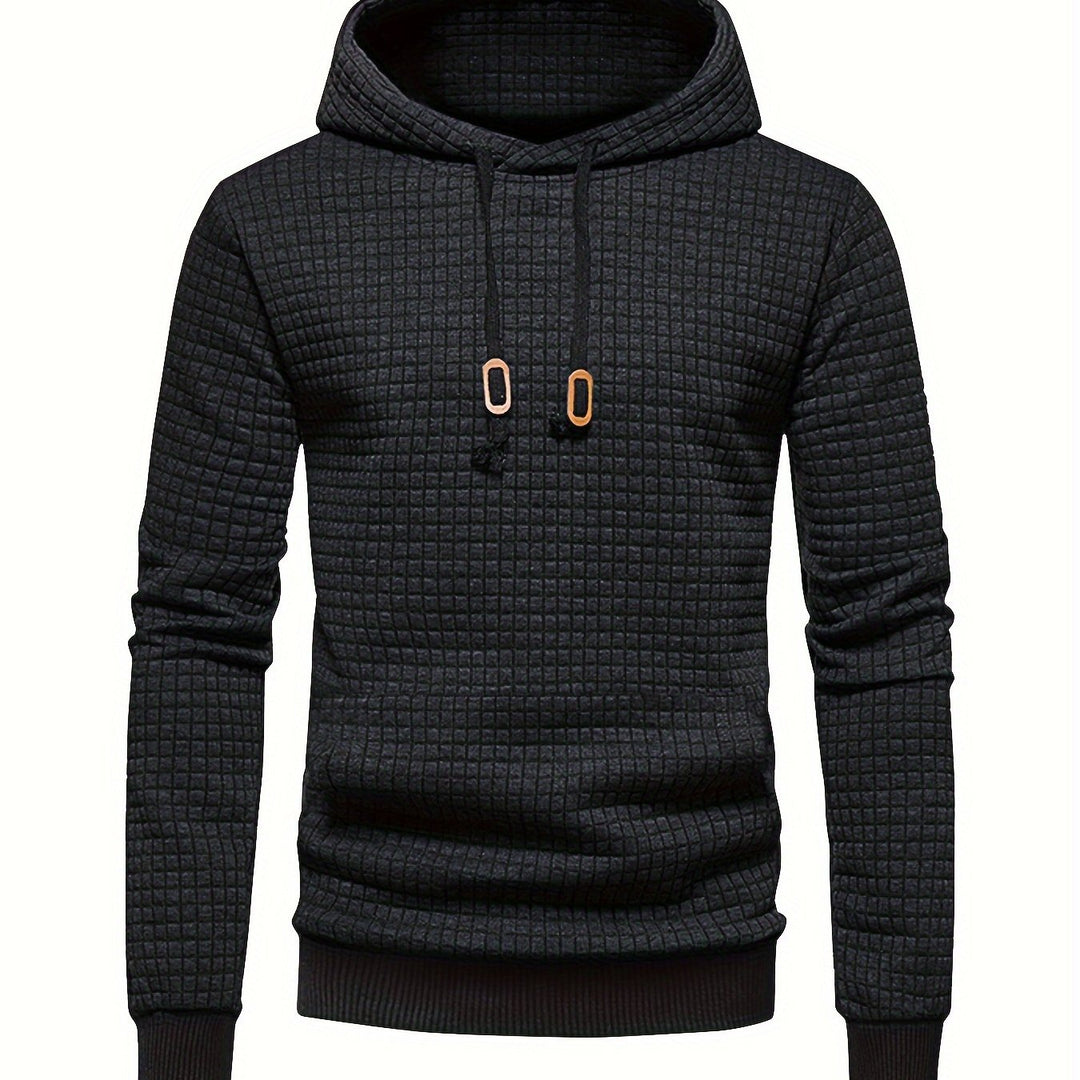 Strukturerad med huva pullover hoodie