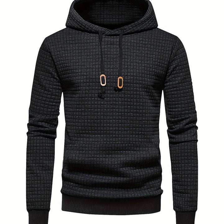 Strukturerad med huva pullover hoodie