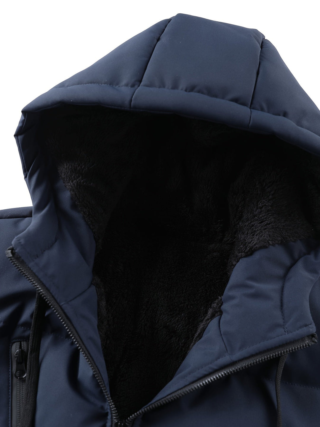 Quiltad med huva vinter jacka