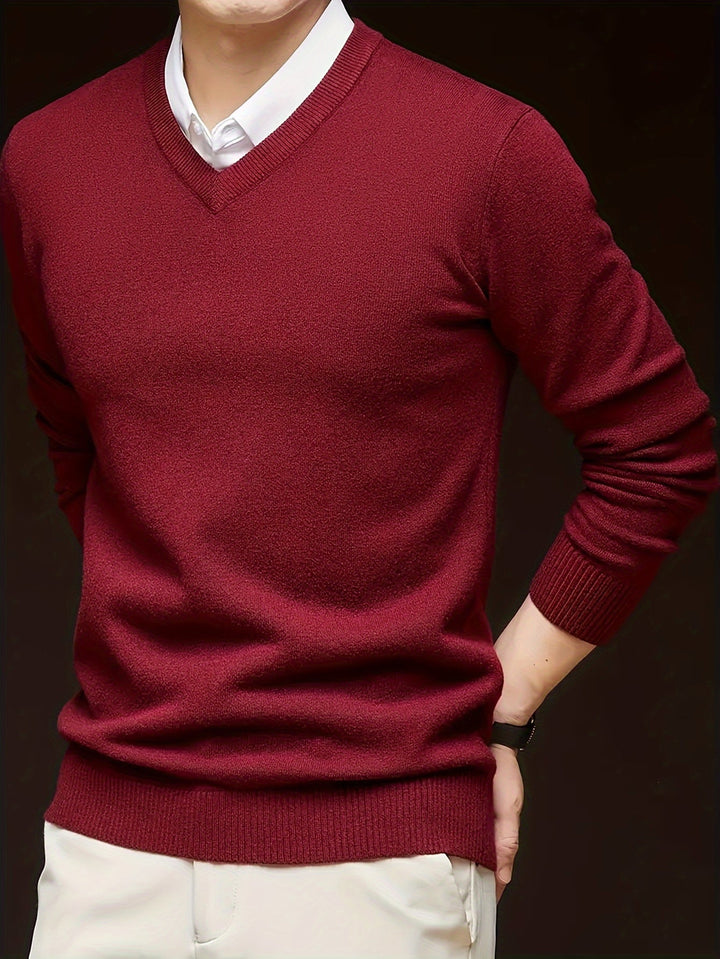 Förfinad V-ringad tröja