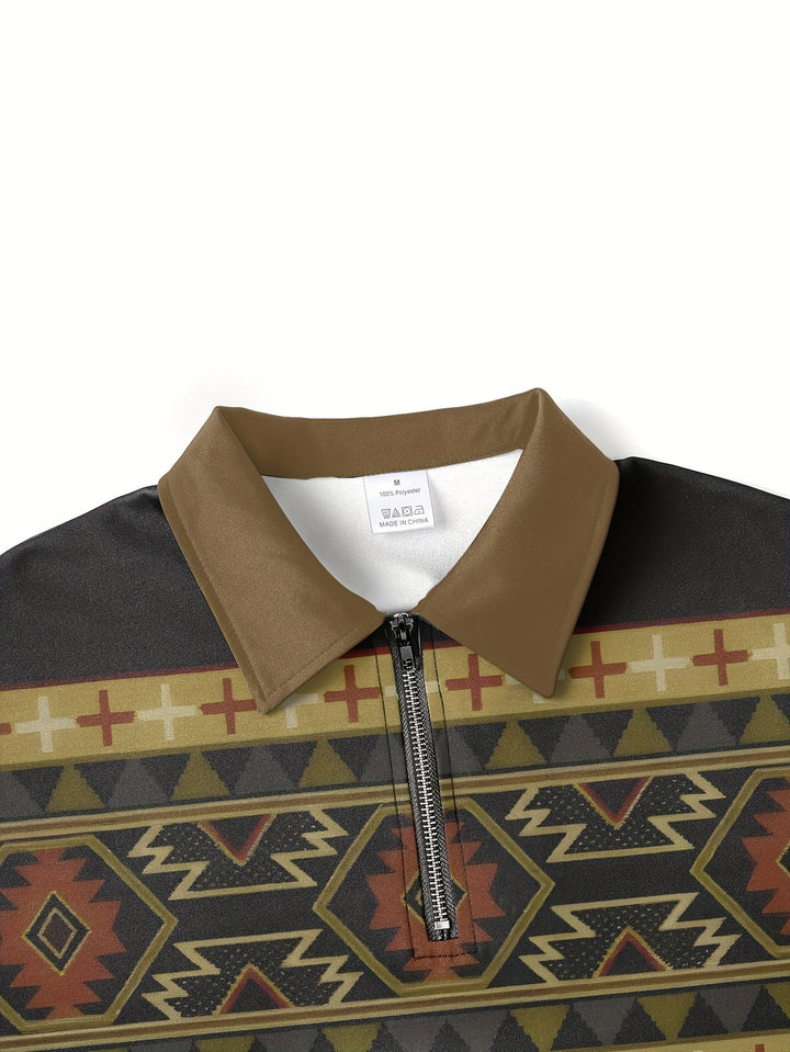 Southwestern med halv dragkedja pullover