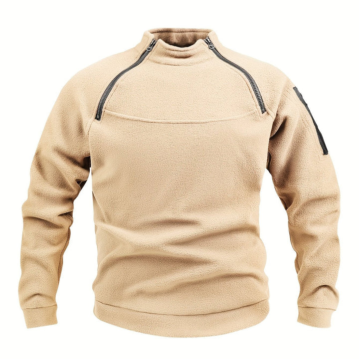 Dragkedja-detalj mockneck pullover
