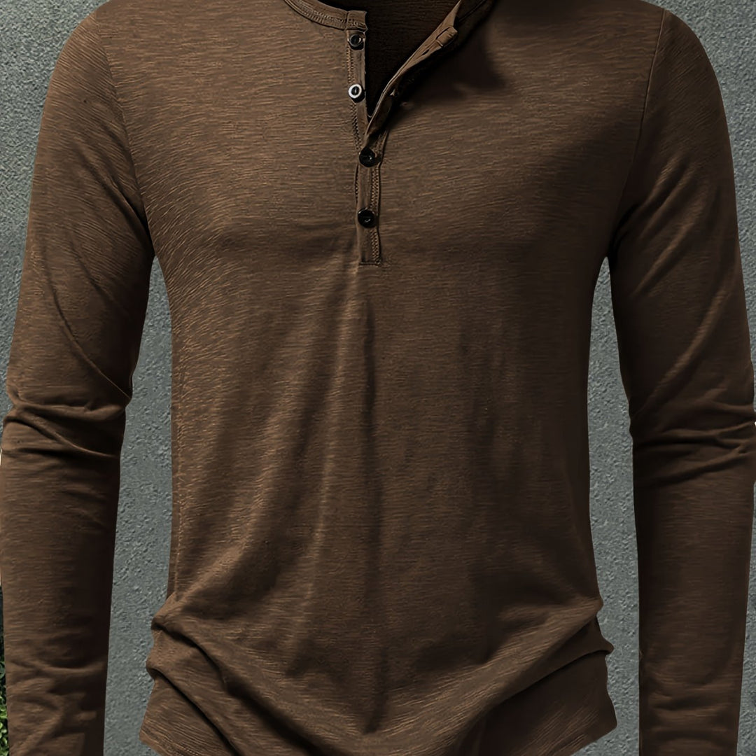 Klassisk knapp-placket henley
