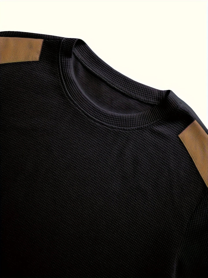 Strukturerad elbow-patch pullover