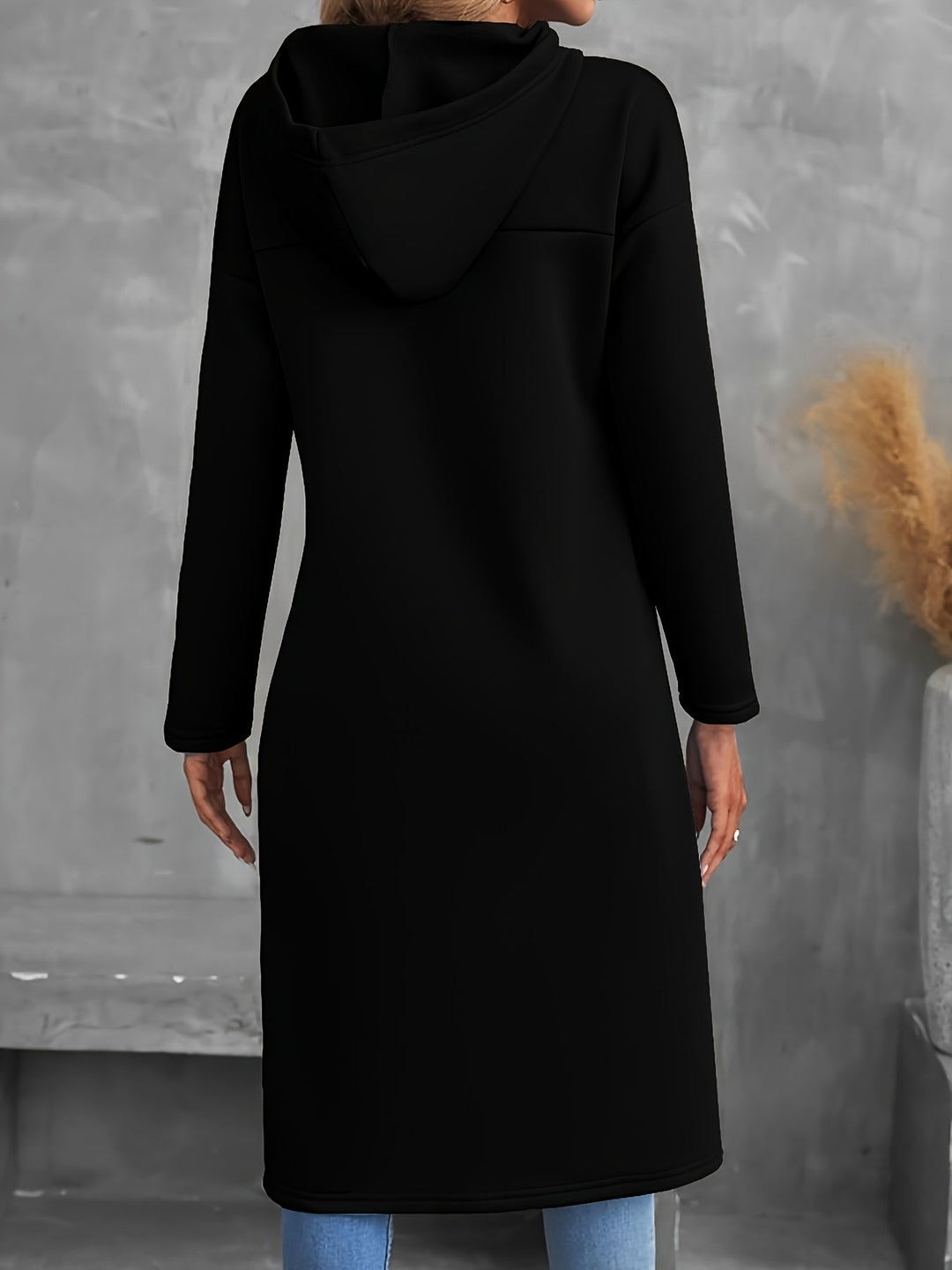 Hög-låg dragsko hoodie