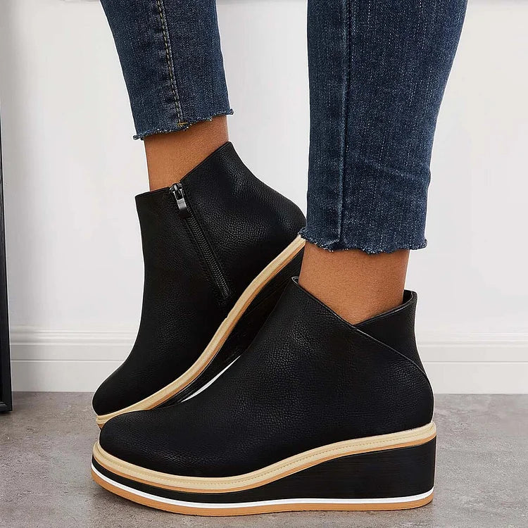 Slank plattform ankelboots